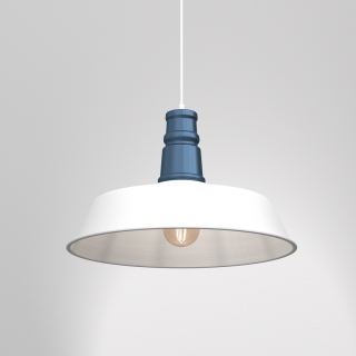 Lampa wisząca ENZO WHITE/BLUE 1xE27