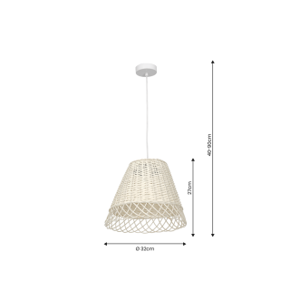 Lampa wisząca VIMINI WHITE 1xE27
