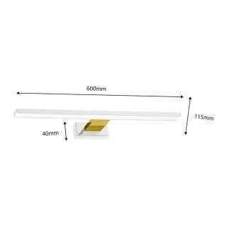 Kinkiet SHINE WHITE/GOLD 13,8W LED