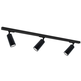 Zestaw Szynoprzewód 3xMica (GU10) + Prowadnica 1,5m - Czarny