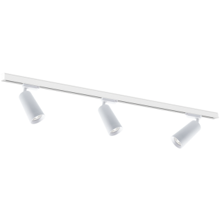 Zestaw Szynoprzewód 3xMica (GU10) + Prowadnica 1,5m - Biały