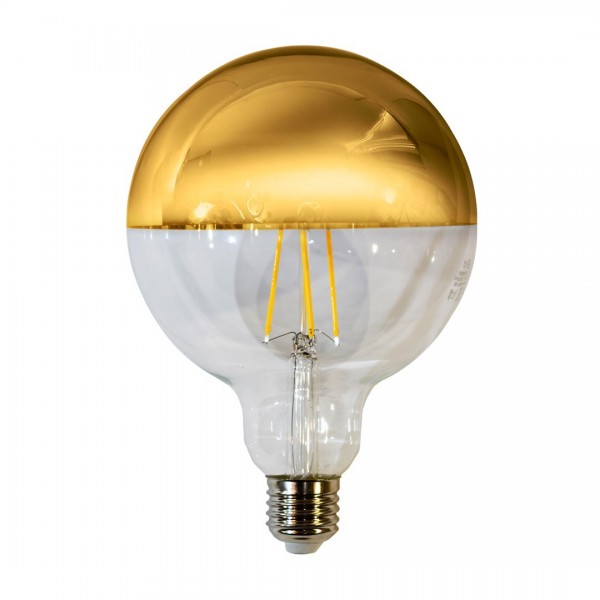 Żarówka filamentowa LED 7W G125 E27 GOLD Barwa ciepła