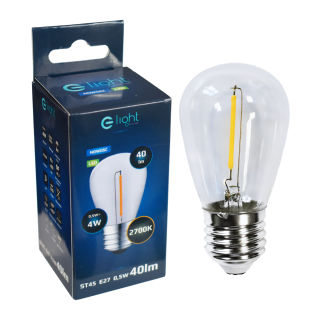 Żarówka filamentowa LED 0,5W ST45 E27 Barwa ciepła