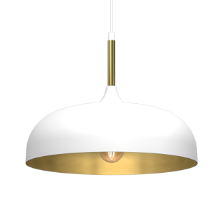 Lampa wisząca LINCOLN WHITE/GOLD 35cm