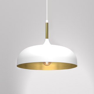 Lampa wisząca LINCOLN WHITE/GOLD 35cm