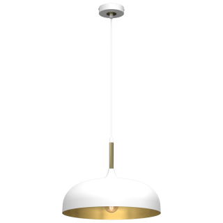 Lampa wisząca LINCOLN WHITE/GOLD 35cm