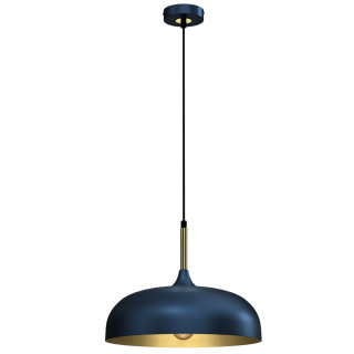 Lampa wisząca LINCOLN BLUE/GOLD 35cm