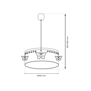 Lampa wisząca PAPILLON 1xE27