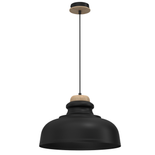 Lampa wisząca ASMUND BLACK 1xE27 40cm