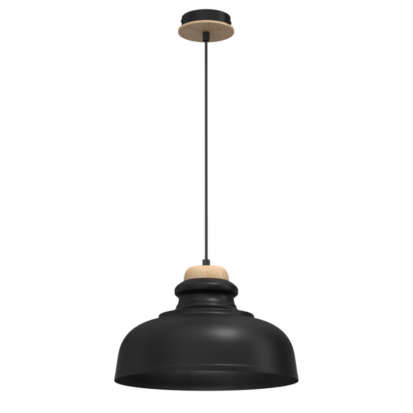 Lampa wisząca ASMUND BLACK 1xE27 30cm