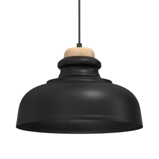 Lampa wisząca ASMUND BLACK 1xE27 30cm