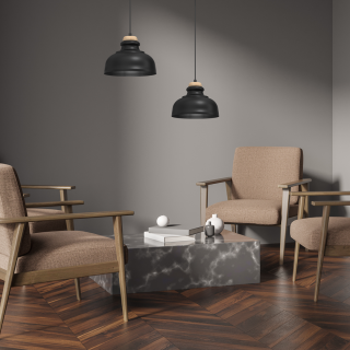 Lampa wisząca ASMUND BLACK 1xE27 20cm