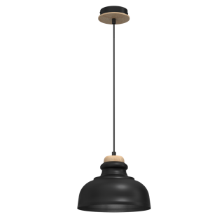 Lampa wisząca ASMUND BLACK 1xE27 20cm