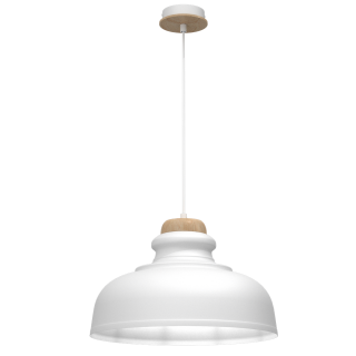Lampa wisząca ASMUND WHITE1xE27 40cm