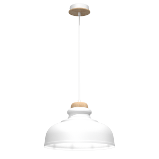 Lampa wisząca ASMUND WHITE1xE27 30cm