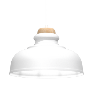 Lampa wisząca ASMUND WHITE1xE27 30cm