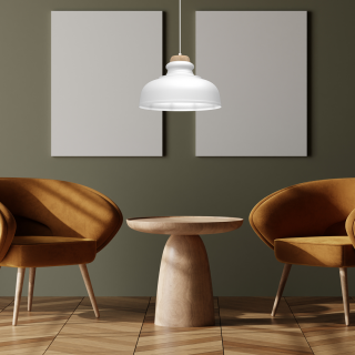 Lampa wisząca ASMUND WHITE1xE27 30cm