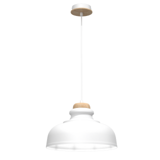Lampa wisząca ASMUND WHITE1xE27 30cm