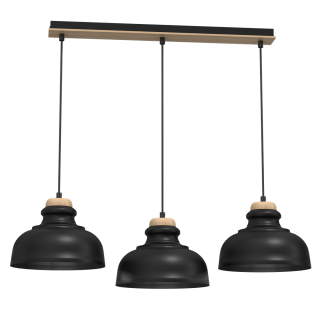 Lampa wisząca ASMUND BLACK 3xE27