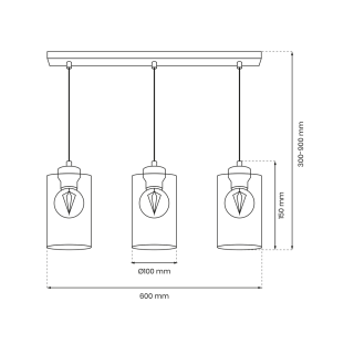 Lampa wisząca CHIC 3xE27