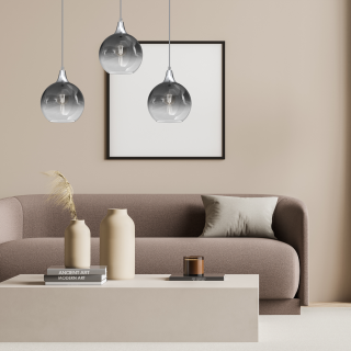 Lampa wisząca PALLA SILVER 3xE27