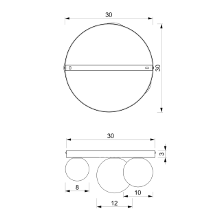 Lampa sufitowa BIBIONE GOLD 3xG9