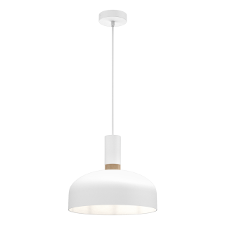 Lampa wisząca MALMO WHITE/WOOD 1xE27