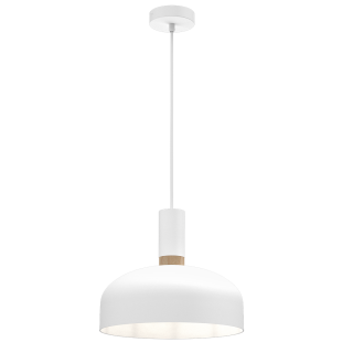 Lampa wisząca MALMO WHITE/WOOD 1xE27