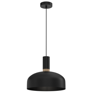Lampa wisząca MALMO BLACK/WOOD 1xE27