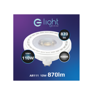Żarówka LED 10W AR111 GU10 4000K Biała