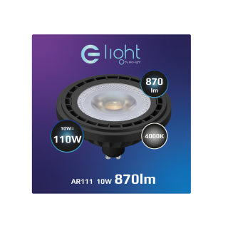 Żarówka LED 10W AR111 GU10 4000K Czarna