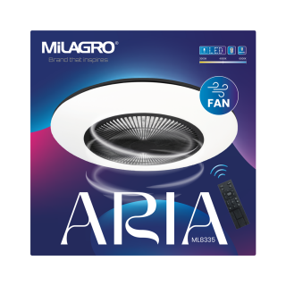 Plafoniera LED ARIA BLACK 38W z wentylatorem