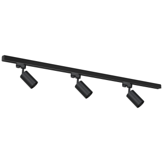 Zestaw szynoprzewód 3x Pipe GU10 + prowadnica 1,5m - czarny