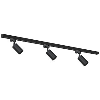 Zestaw szynoprzewód 3x Pipe GU10 + prowadnica 1,5m - czarny