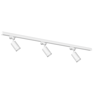 Zestaw szynoprzewód 3x Pipe Ring GU10 + prowadnica 1,5m - biały