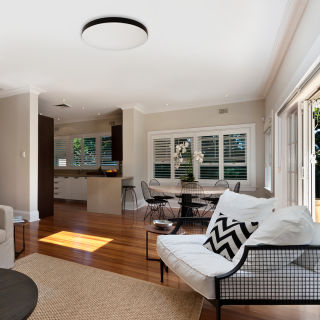 Plafon MAYA BLACK 15W PIR