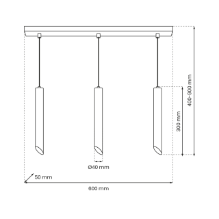 Lampa wisząca CORTE 3xGU10