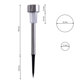 LAMPKA OGRODOWA SOLARNA INOX