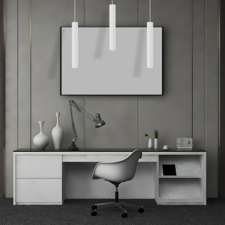 Lampa wisząca HUDSON WHITE 3xGU10