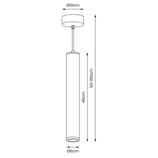 Lampa wisząca PORTER WHITE 1xGU10