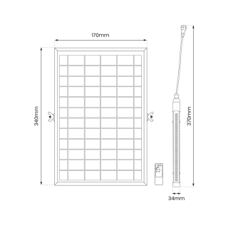 Świetlówka solarna JIMMY 580 lm 6000K
