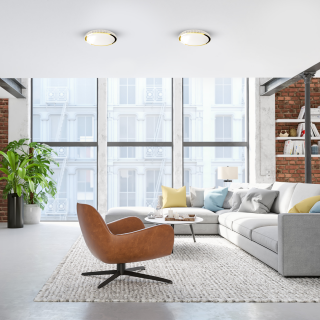 Plafon LAYLA Gold 33W ściemnialny + pilot 3000-6000K