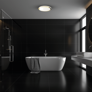 Plafon LAYLA Gold 50W ściemnialny + pilot 3000-6000K