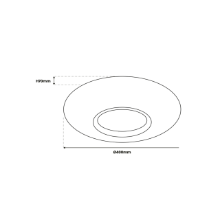 Plafon TOKYO GOLD 24W Ø400 mm + Pilot 3000-6000K