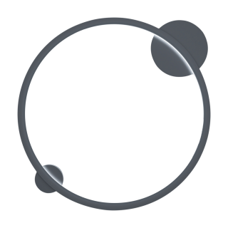 Lampa ścienna Saturno Black 25W LED