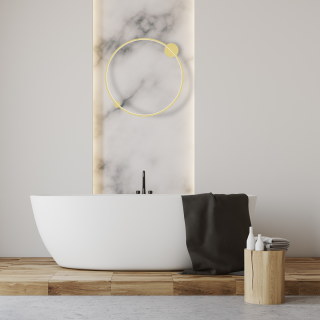 Lampa ścienna Saturno Gold 46W LED