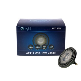 ŻARÓWKA AR111 - 10W G53 Barwa neutralna 4000K Szara
