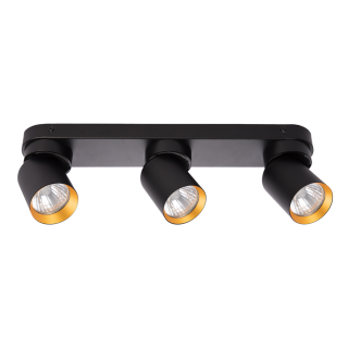 Lampa Sufitowa Andy 3xGU10 Czarny + Złoty
