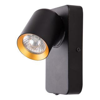 Kinkiet Andy 1xGU10 Czarny + Złoty