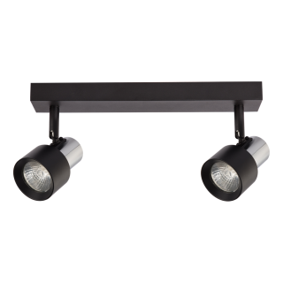 Lampa sufitowa Cino 2xGU10 Czarny + Chrom